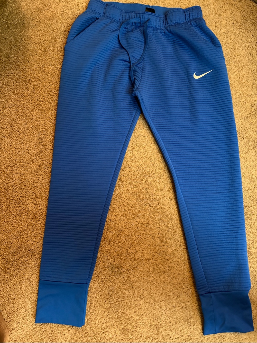 Nike Women’s Blue Ribbed Dri-FIT Jogger Pants